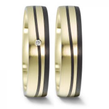 Trauringe Carbon von Weidner 76006 + 86006